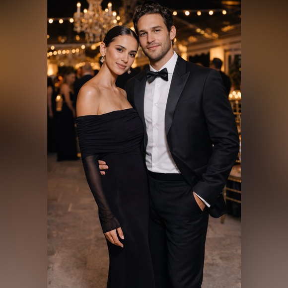 Meshki Dress Black NWT Size XXL Josie Off Shoulder Mesh Strapless Maxi Dress - Picture 11 of 12